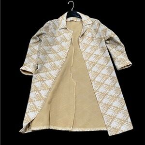 Custom Vintage Inspired Topper Coat-Women's Size: M/L-Color: Cream/Tan